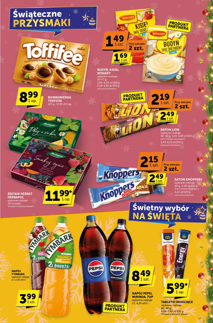 Gazetka promocyjna ABC - ważna 28.11 do 10.12.2024 - strona 7 - produkty: 7up, Budyń, Hama, Mirinda, Mus, Napój, Pepsi, Tablet, Tabletki musujące, Tymbark