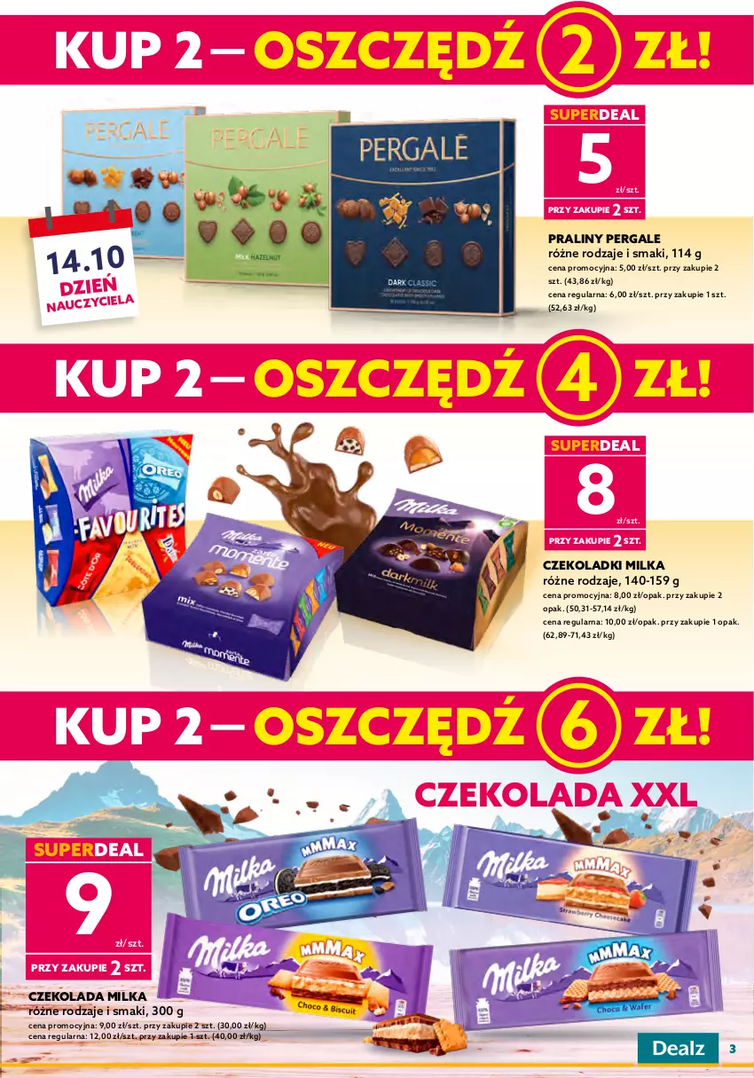 Gazetka promocyjna Dealz - NOWA GAZETKAWielkie Oszczędzanie! - ważna 05.10 do 18.10.2022 - strona 3 - produkty: Amica, Amol, Chipsy, Czekolada, Mango, Milka, Napój, Praliny, Tropical