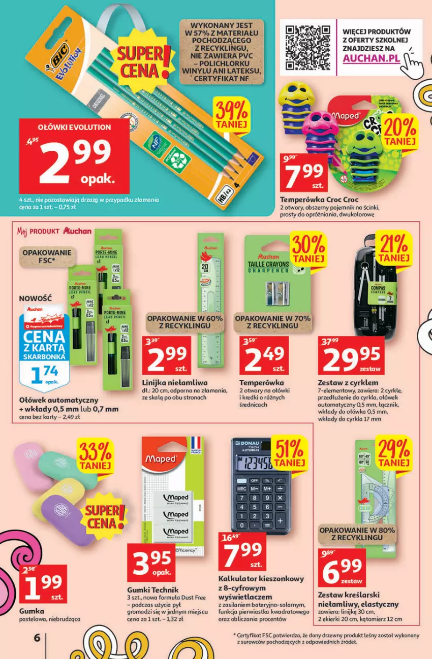 Gazetka promocyjna Auchan - Szkoła oszczędzania Hipermarkety 25-31.08 - ważna 25.08 do 31.08.2022 - strona 6 - produkty: Fa, Pojemnik, Por, Silan