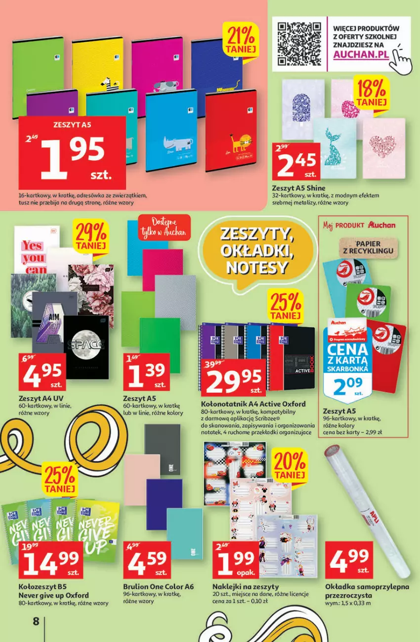 Gazetka promocyjna Auchan - Szkoła oszczędzania Hipermarkety 25-31.08 - ważna 25.08 do 31.08.2022 - strona 8 - produkty: Dres, Klej, Lion, Mop, Tusz