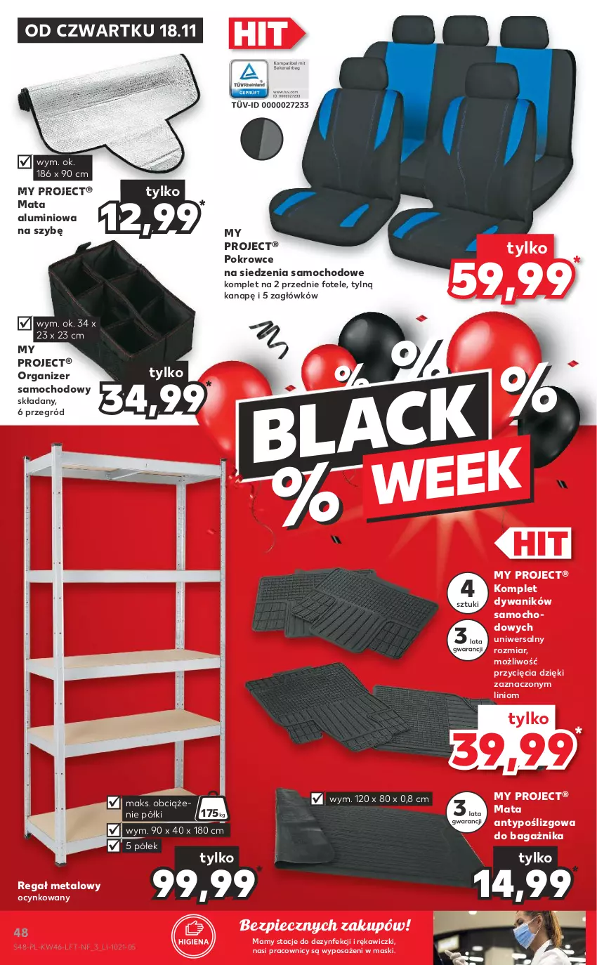 Gazetka promocyjna Kaufland - OFERTA TYGODNIA - ważna 18.11 do 24.11.2021 - strona 48 - produkty: Cynk, Dywan, Dywanik, Fotel, O Bag, Organizer, Piec, Regał, Regał metalowy