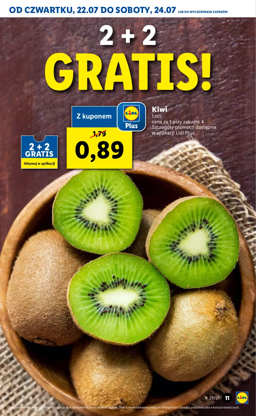 Gazetka promocyjna Lidl - GAZETKA - ważna 22.07 do 24.07.2021 - strona 11 - produkty: Gra, Kiwi