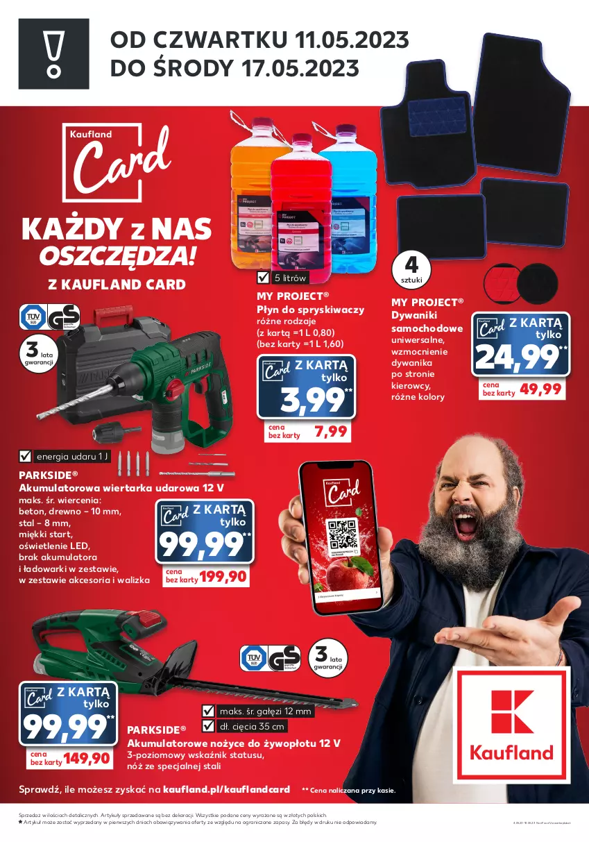 Gazetka promocyjna Kaufland - Zapowiedź oferty - ważna 04.05 do 10.05.2023 - strona 2 - produkty: Akumulator, Dywan, Dywanik, Gra, Noż, Nożyce, Parkside, Płyn do spryskiwaczy, Tarka, Walizka, Wiertarka, Wiertarka udarowa