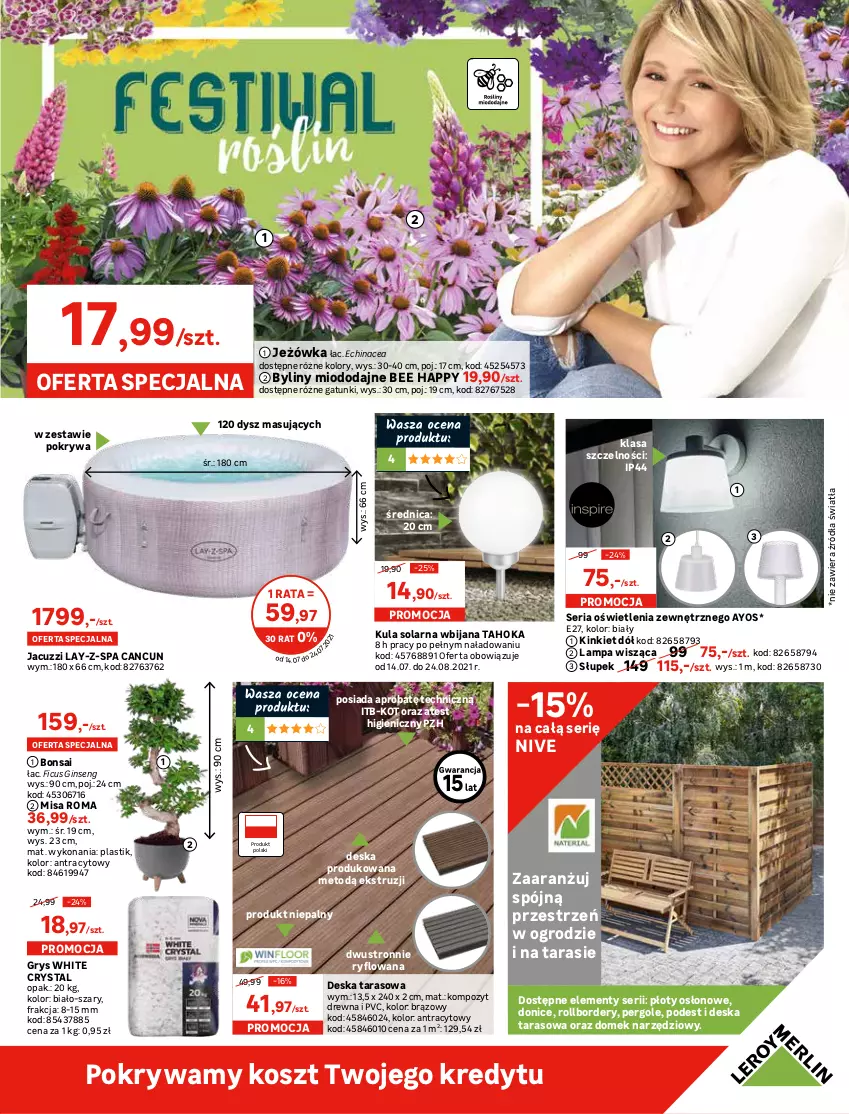 Gazetka promocyjna Leroy Merlin - Nowa Podłoga - ważna 14.07 do 03.08.2021 - strona 19 - produkty: Fa, Fotel, Gin, Grill, Grill gazowy, Gry, Kosz, Krzesło, Krzesło ogrodowe, Lampa, Lampa wisząca, Markiza, Ogród, Parasol, Parawan plażowy, Poduszka, Pokrywa, Ser, Słupek, Sofa, Stół