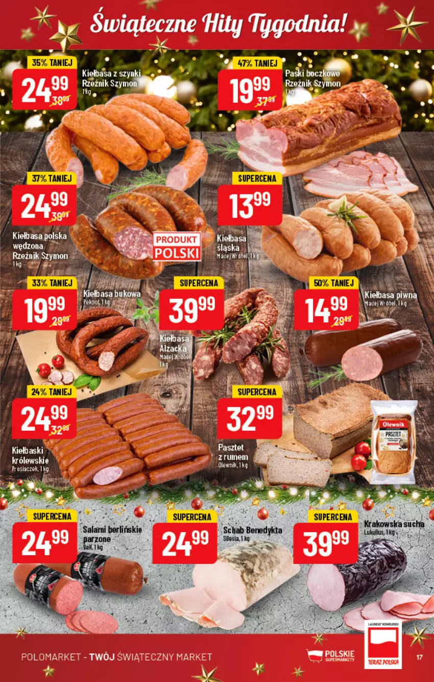 Gazetka promocyjna PoloMarket - Gazetka pomocyjna - ważna 21.12 do 27.12.2022 - strona 17 - produkty: Kiełbasa, Salami, Tera