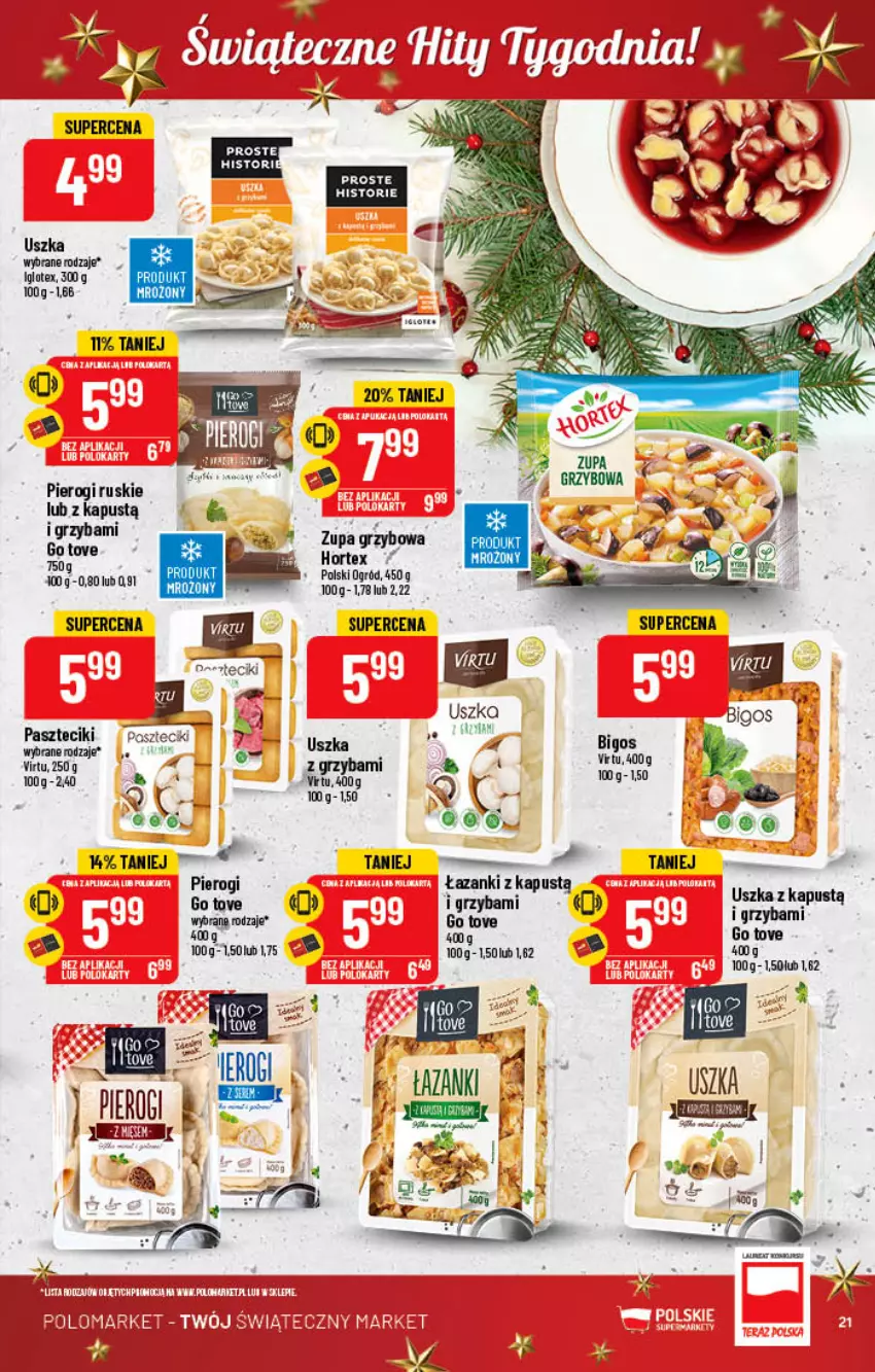 Gazetka promocyjna PoloMarket - Gazetka pomocyjna - ważna 21.12 do 27.12.2022 - strona 21 - produkty: Bigos, Hortex, Kapustą, LG, Ogród, Pierogi, Virtu, Zupa