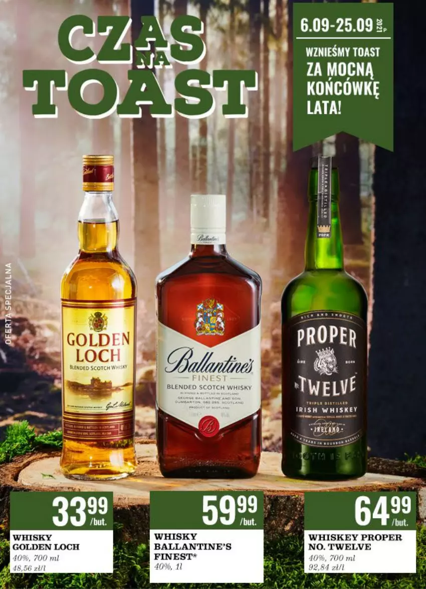 Gazetka promocyjna Biedronka - Czas na Toast Wrzesień - ważna 06.09 do 25.09.2021 - strona 1 - produkty: Ballantine's, Fa, Whiskey, Whisky