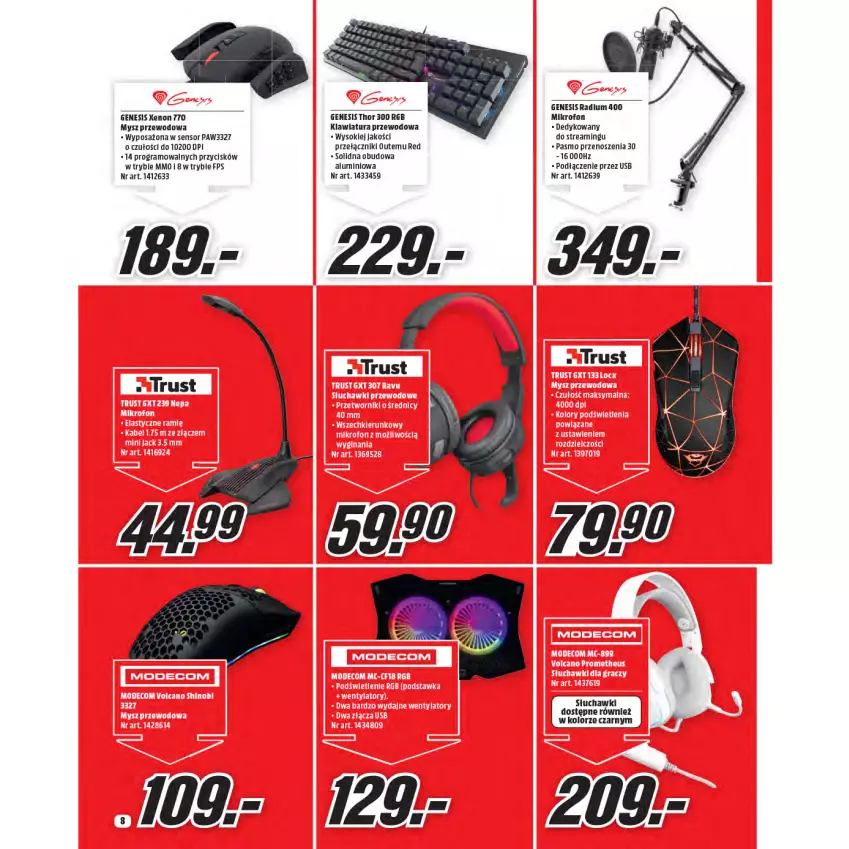 Gazetka promocyjna Media Markt - Gazetka Media Markt - ważna 23.06 do 30.06.2021 - strona 8 - produkty: Gra, Klawiatura, Mikrofon, Mysz, Rust, Słuchawki, Sok