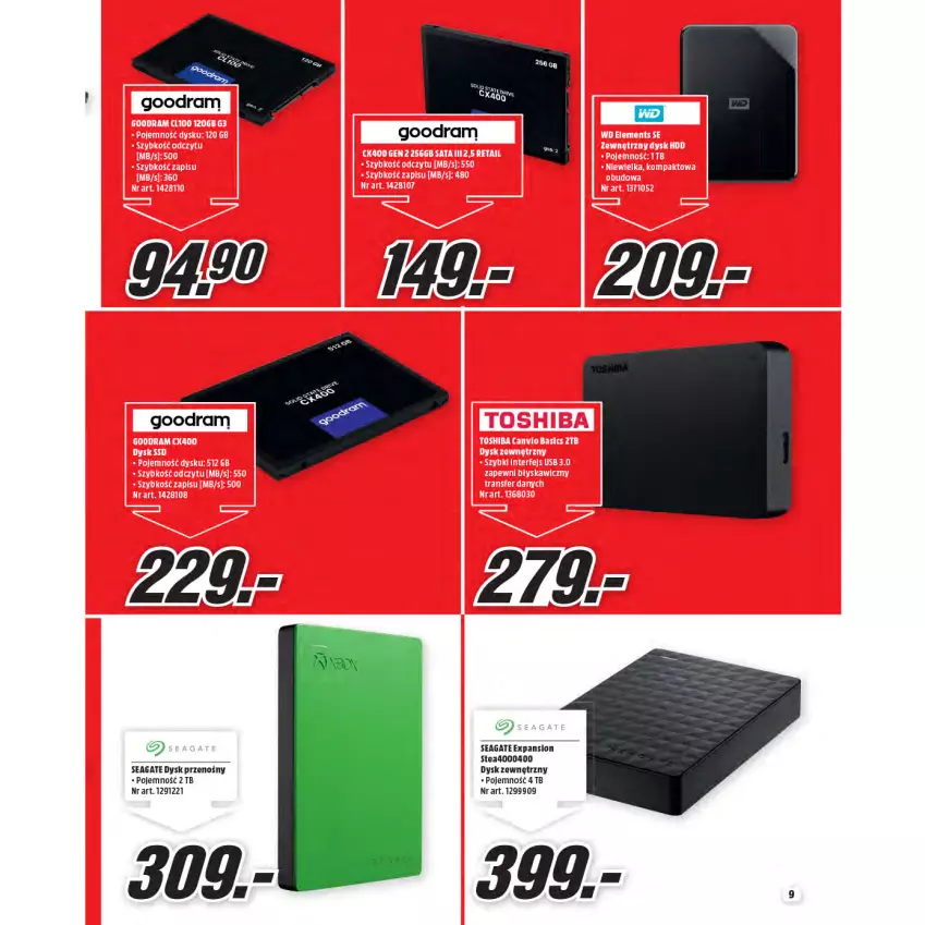 Gazetka promocyjna Media Markt - Gazetka Media Markt - ważna 23.06 do 30.06.2021 - strona 9 - produkty: Dysk przenośny