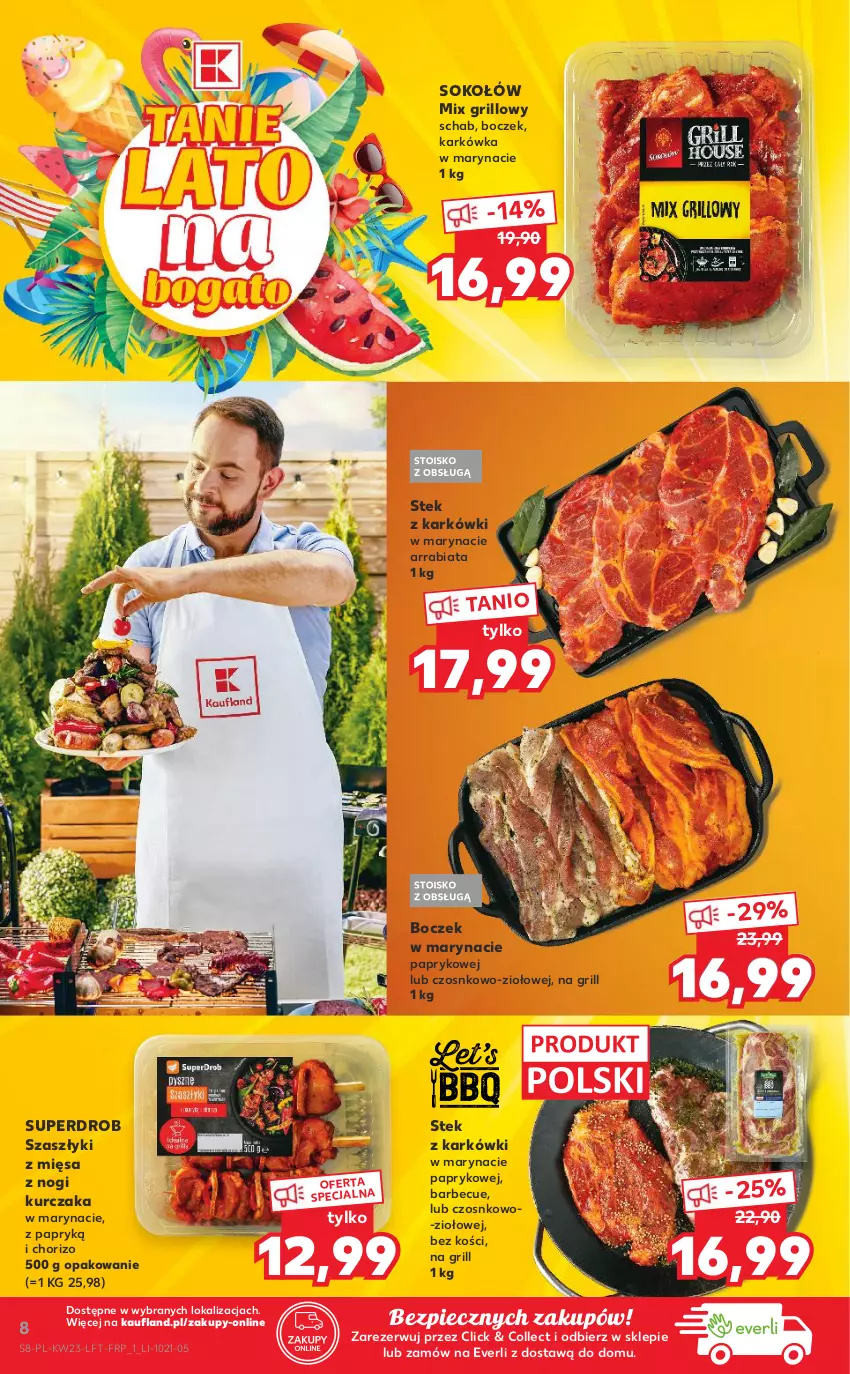 Gazetka promocyjna Kaufland - OFERTA TYGODNIA - ważna 10.06 do 16.06.2021 - strona 8 - produkty: Boczek, Grill, Kurczak, Piec, Sok, Sokołów, Stek