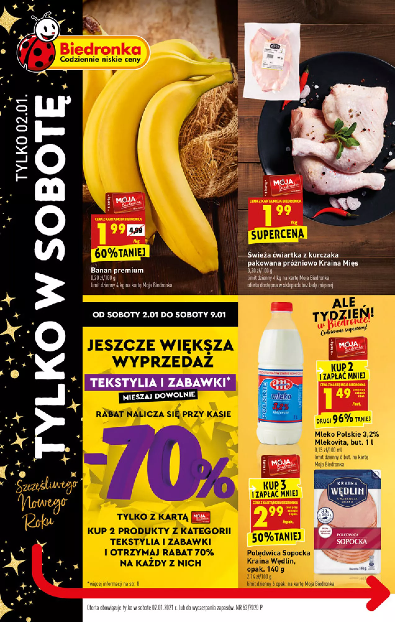 Gazetka promocyjna Biedronka - Tylko w Sobotę - ważna 01.01 do 02.01.2021 - strona 1