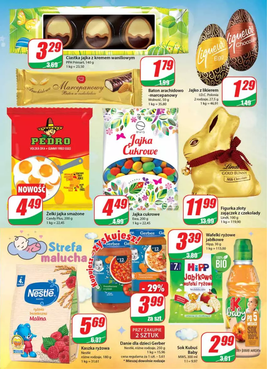 Gazetka promocyjna Dino - Gazetka - ważna 09.03 do 15.03.2022 - strona 5 - produkty: Baton, Candy, Ciastka, Danie dla dzieci, Dzieci, Fa, Gerber, HiPP, Kubuś, LG, Likier, Lindt, Prima, Ryż, Sok