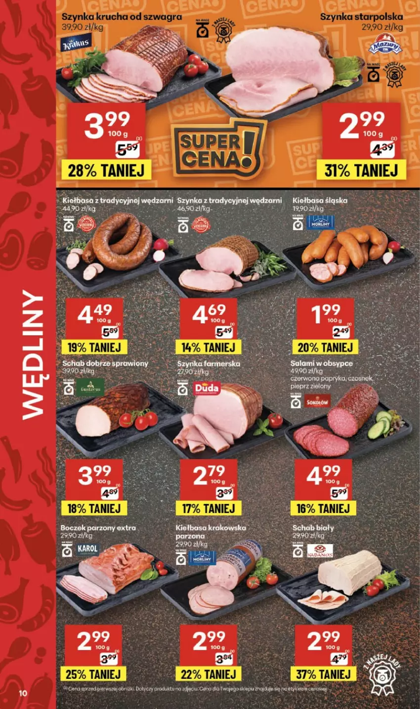 Gazetka promocyjna Delikatesy Centrum - Franczyza DC46 Czwartek - ważna 13.11 do 19.11.2025 - strona 10 - produkty: Kiełbasa, Por, Szynka