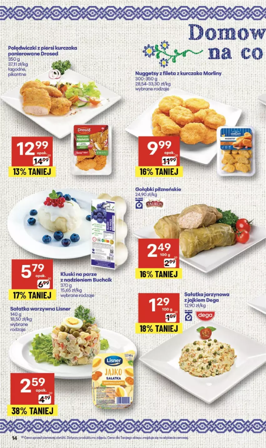 Gazetka promocyjna Delikatesy Centrum - Franczyza DC46 Czwartek - ważna 13.11 do 19.11.2025 - strona 14 - produkty: Kurczak, Lisner, Morliny, Sałat, Sałatka, Sałatka warzywna