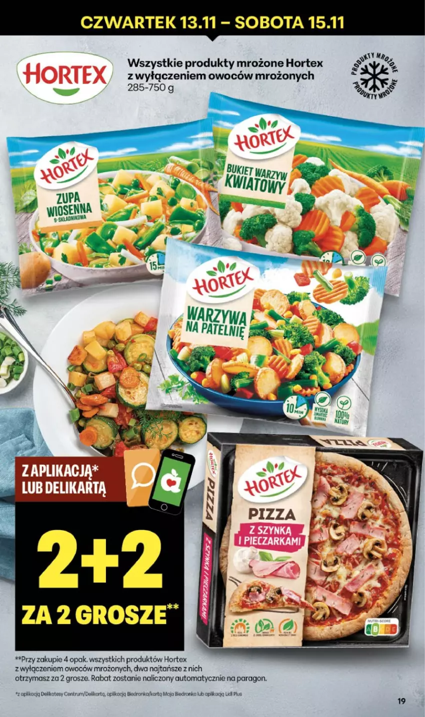 Gazetka promocyjna Delikatesy Centrum - Franczyza DC46 Czwartek - ważna 13.11 do 19.11.2025 - strona 19 - produkty: Dron, Hortex, Koc, Produkty mrożone, Rum