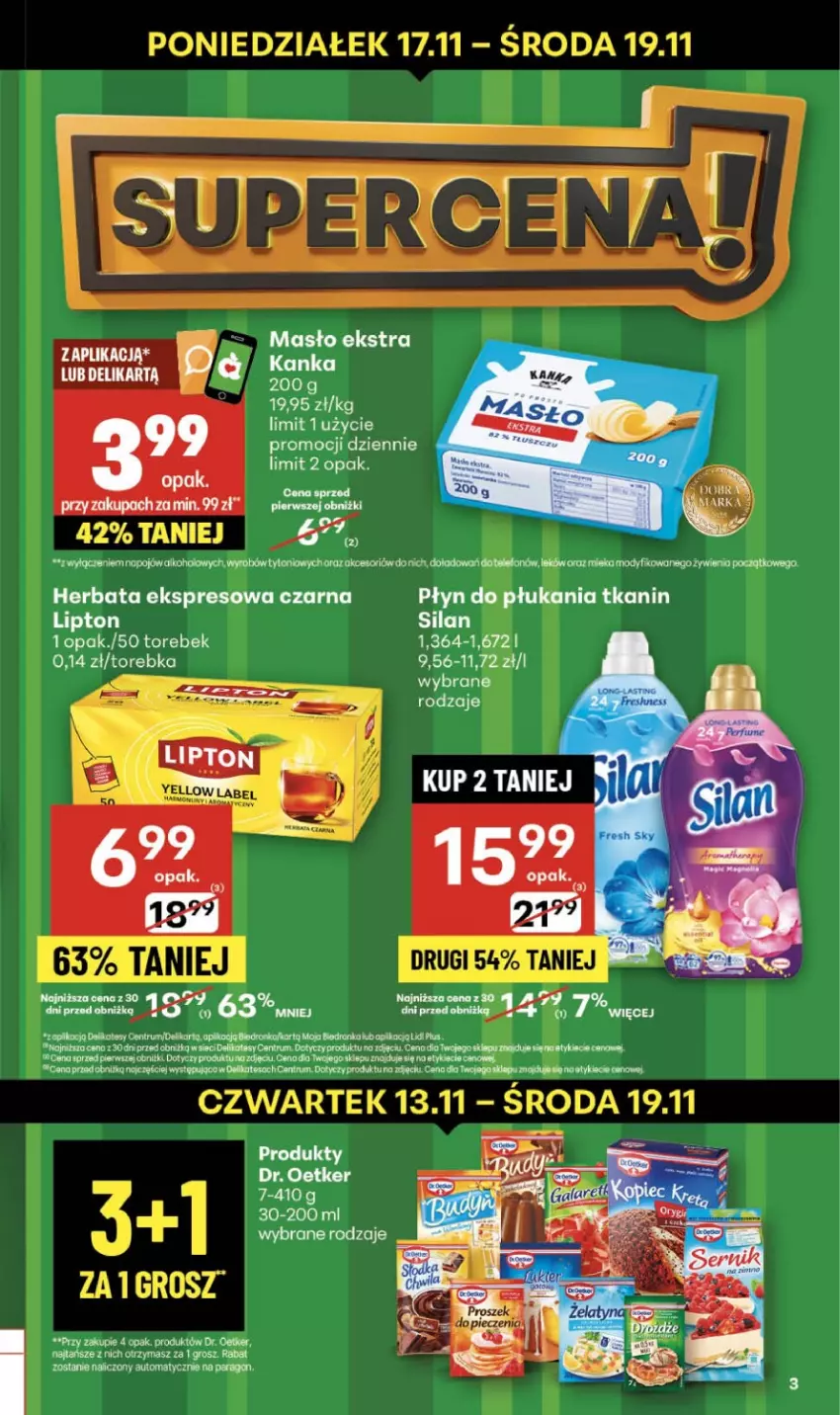 Gazetka promocyjna Delikatesy Centrum - Franczyza DC46 Czwartek - ważna 13.11 do 19.11.2025 - strona 3 - produkty: Dr. Oetker, Dron, Herbata, Koc, Masło, Płyn do płukania, Rum, Telefon, Torebka