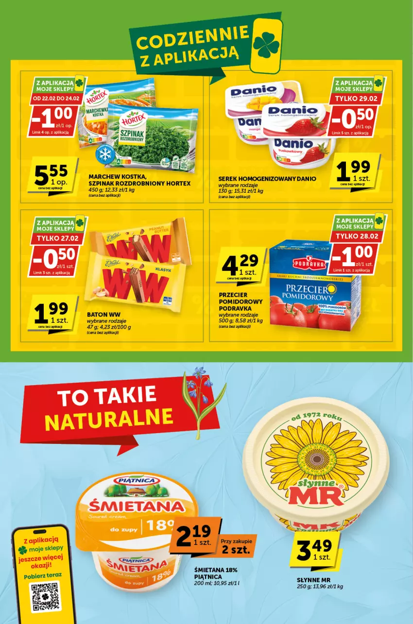 Gazetka promocyjna ABC - ważna 22.02 do 05.03.2024 - strona 2 - produkty: Baton, Danio, Hortex, Piątnica, Podravka, Ser, Serek, Serek homogenizowany, Słynne, Szpinak, Tera