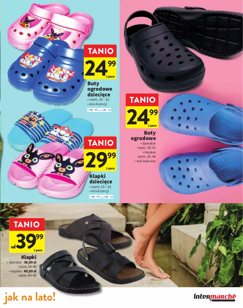 Gazetka promocyjna Intermarche - Gazetka Intermarche - ważna 06.06 do 28.06.2023 - strona 19 - produkty: Buty, Buty ogrodowe, Dzieci, Klapki