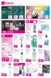 Gazetka promocyjna Hebe - Gazetka - Gazetka - ważna od 05.10 do 05.10.2022 - strona 10 - produkty: Emulsja, Gin, Gra, BIC, Lactacyd, Eveline, Wilkinson Sword, Velvet, Dove, Lack, Krem do depilacji, Szynka, Płatki kosmetyczne, Podpaski, Maszynka, Krem regenerujący, Maszynka do golenia, Antyperspirant, Nivea