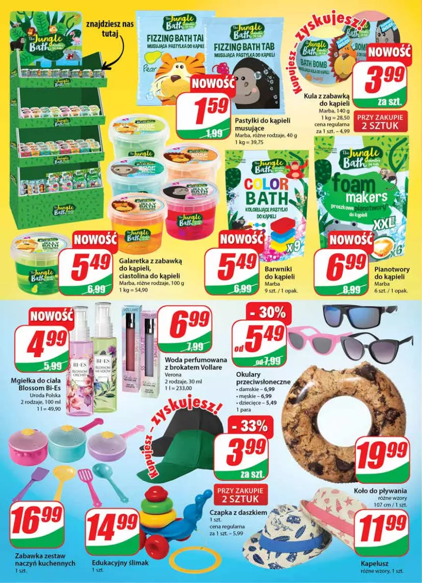 Gazetka promocyjna Dino - Gazetka - ważna 14.07 do 20.07.2021 - strona 18 - produkty: Czapka, Dzieci, Gala, Galaretka, Mus, Okap, Pastylki, Perfum, Woda, Woda perfumowana