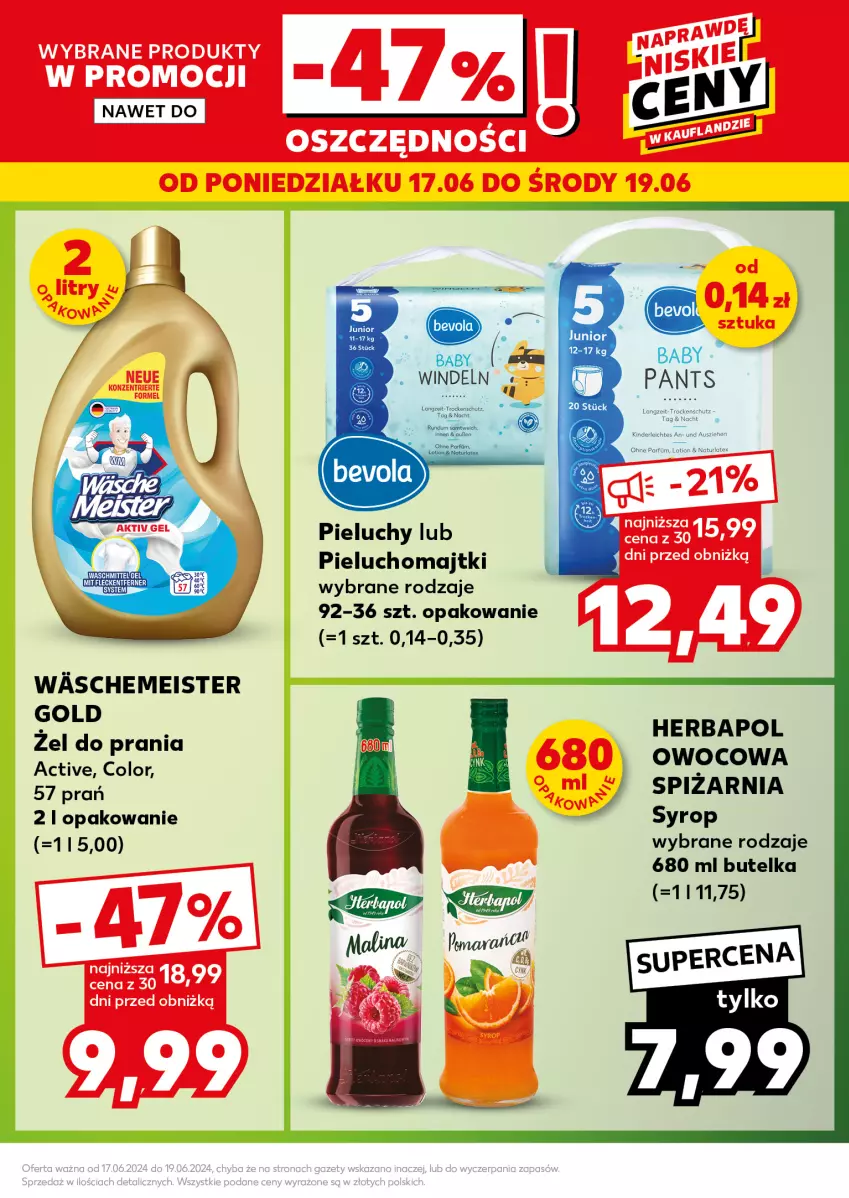 Gazetka promocyjna Kaufland - Kaufland - ważna 17.06 do 19.06.2024 - strona 3 - produkty: Herbapol, Majtki, Pieluchomajtki, Pieluchy, Syrop