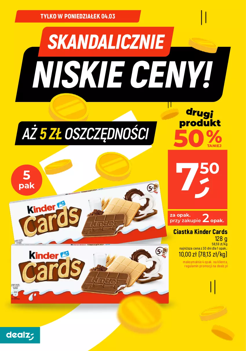 Gazetka promocyjna Dealz - Oszczędzaj każdego dnia! - ważna 04.03 do 06.03.2024 - strona 2 - produkty: Chipsy, Ciastka, Gra, Kinder