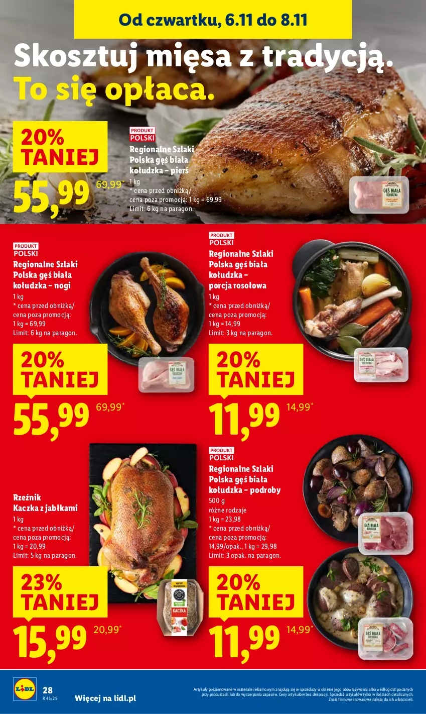 Gazetka promocyjna Lidl - GAZETKA - ważna 06.11 do 08.11.2025 - strona 28 - produkty: Jabłka, Kaczka, Kosz, Por