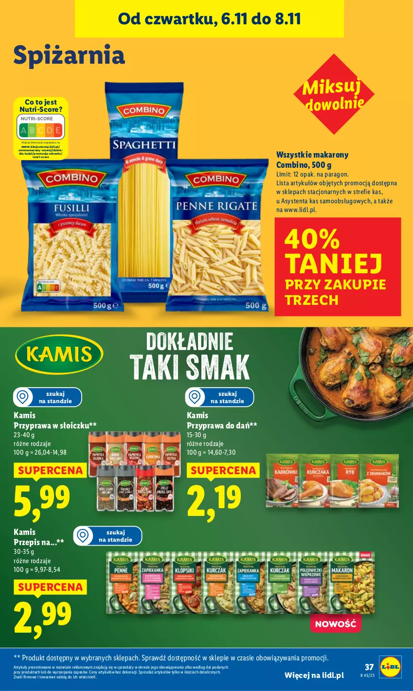 Gazetka promocyjna Lidl - GAZETKA - ważna 06.11 do 08.11.2025 - strona 41 - produkty: Kamis, Makaron, Wazon