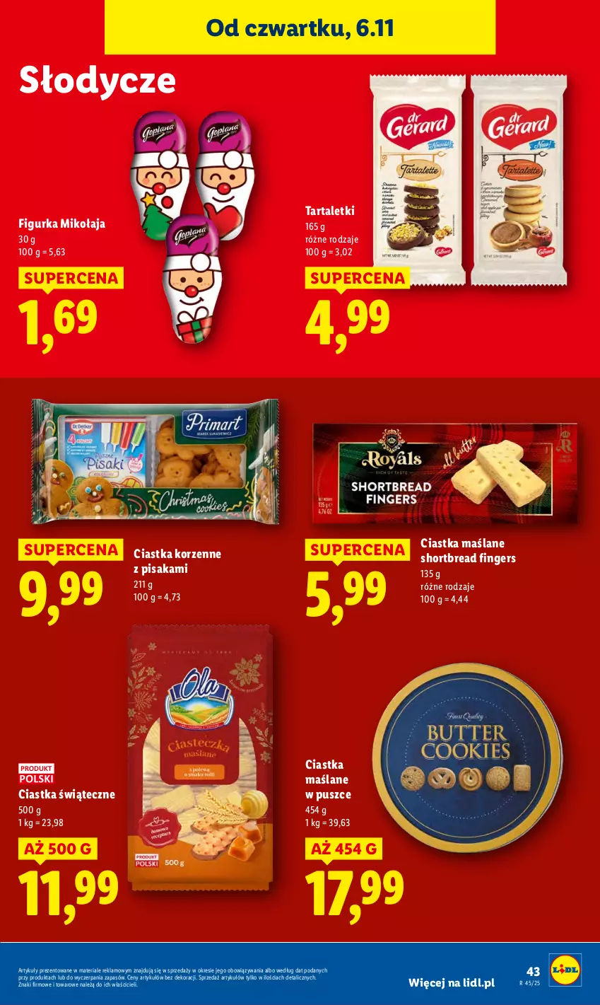 Gazetka promocyjna Lidl - GAZETKA - ważna 06.11 do 08.11.2025 - strona 47 - produkty: Ciastka, Tarta