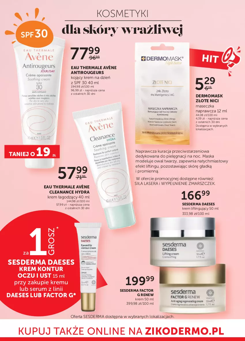 Gazetka promocyjna Ziko - Gazetka Ziko Dermo - ważna 18.05 do 01.06.2023 - strona 12 - produkty: Avène, Fa, Krem na dzień, Mars, Maska, Rum, Ser, Serum, Sesderma