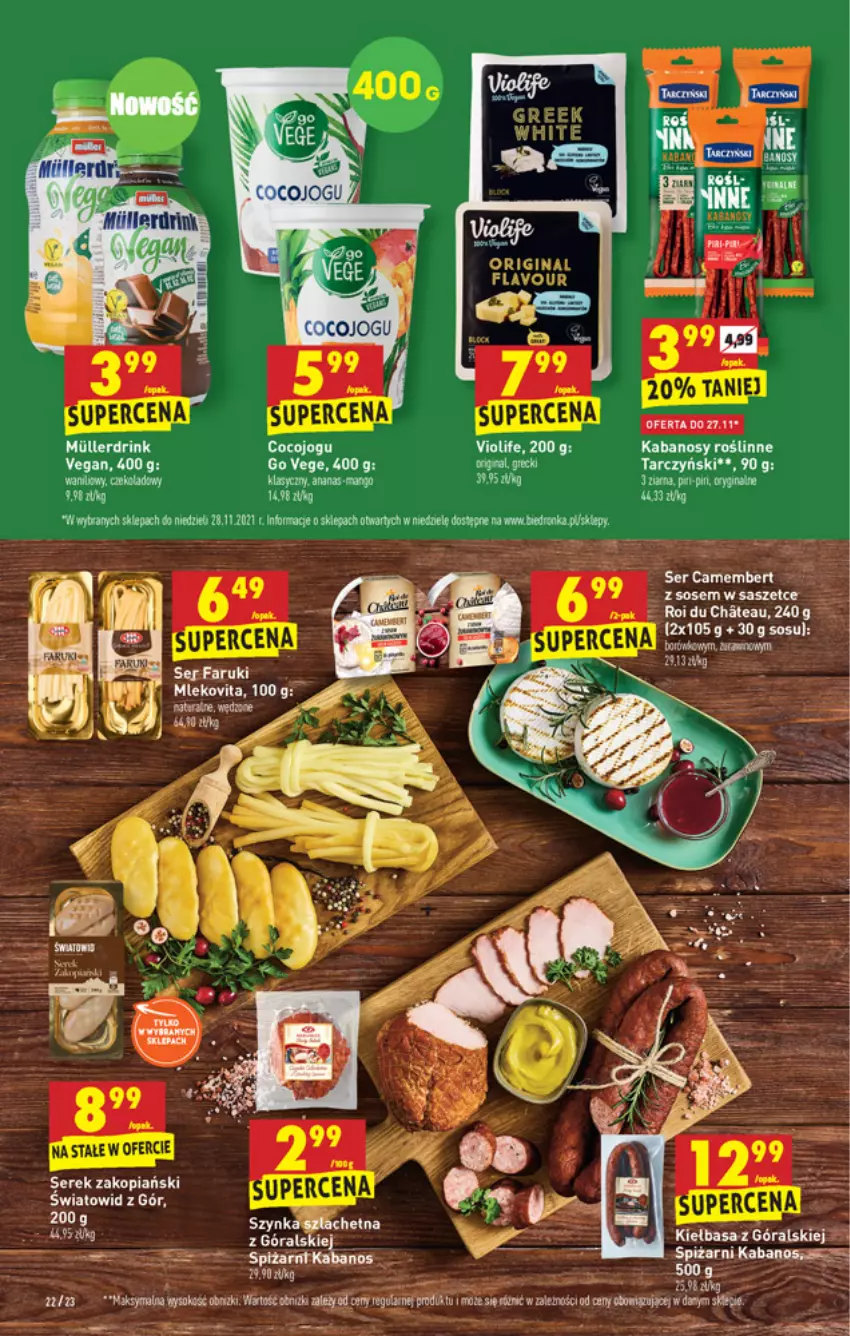 Gazetka promocyjna Biedronka - W tym tygodniu - ważna 25.11 do 01.12.2021 - strona 22 - produkty: Ananas, Fa, Kabanos, Kiełbasa, LG, Por, Ser, Serek, Sos, Szynka, Tarczyński