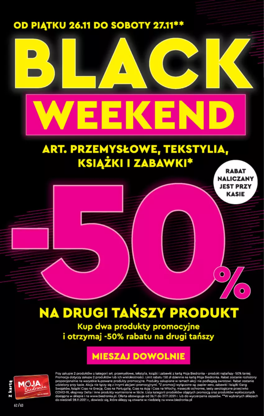 Gazetka promocyjna Biedronka - W tym tygodniu - ważna 25.11 do 01.12.2021 - strona 62 - produkty: Dron, Fa, Kasia, Lion, Papier, Piec