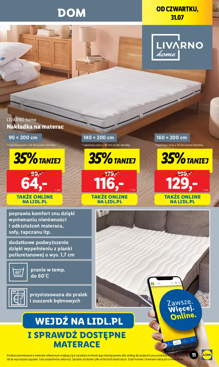 Gazetka promocyjna Lidl - GAZETKA - ważna 28.07 do 02.08.2025 - strona 11 - produkty: Ivar, Materac, Tera