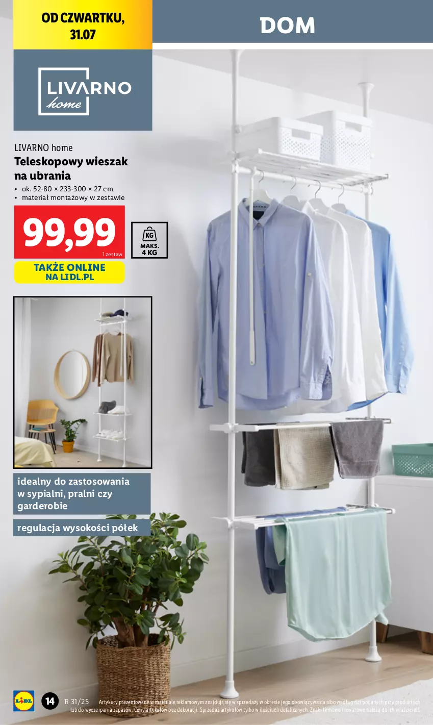 Gazetka promocyjna Lidl - GAZETKA - ważna 28.07 do 02.08.2025 - strona 14 - produkty: Ivar, Sok, Teleskop, Ubrania, Wieszak