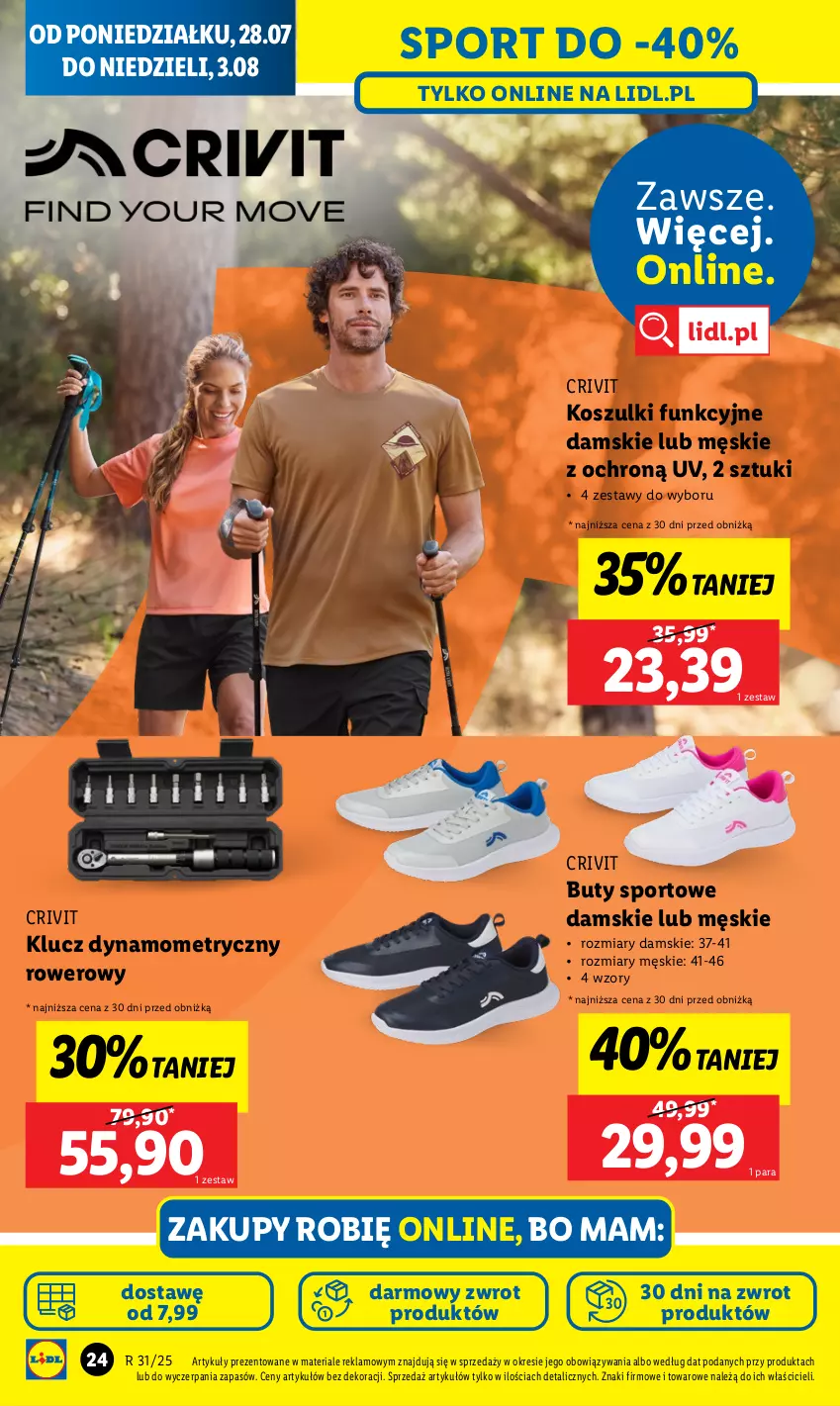 Gazetka promocyjna Lidl - GAZETKA - ważna 28.07 do 02.08.2025 - strona 28 - produkty: Buty, Kosz, Por, Rower, Sport