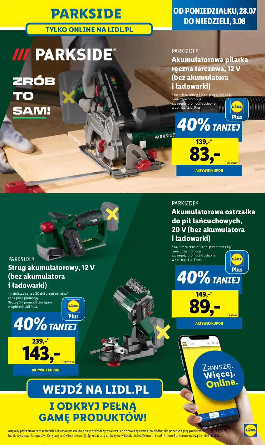 Gazetka promocyjna Lidl - GAZETKA - ważna 28.07 do 02.08.2025 - strona 29 - produkty: Akumulator, Parkside