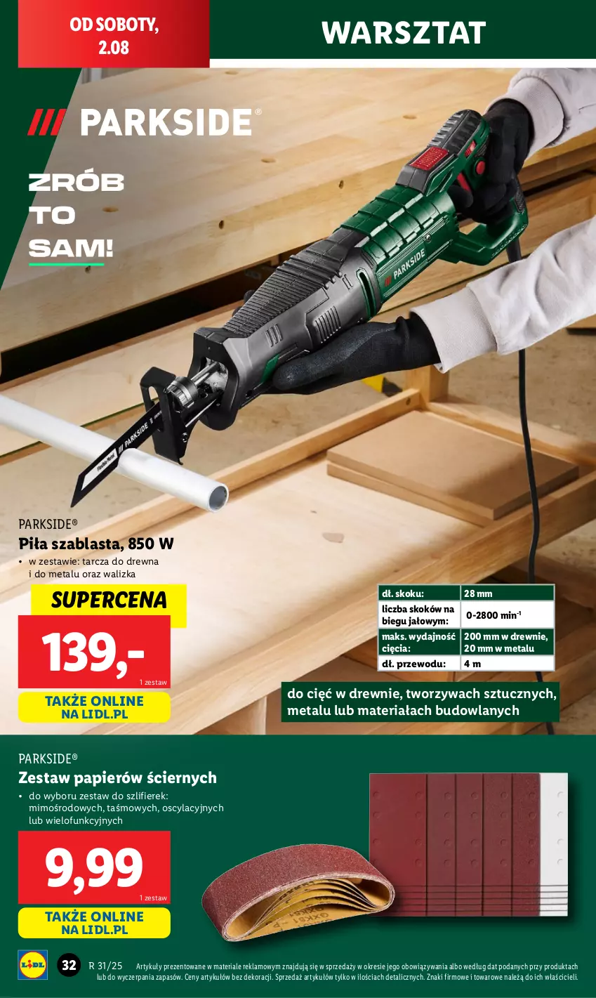 Gazetka promocyjna Lidl - GAZETKA - ważna 28.07 do 02.08.2025 - strona 36 - produkty: Papier, Parkside, Walizka