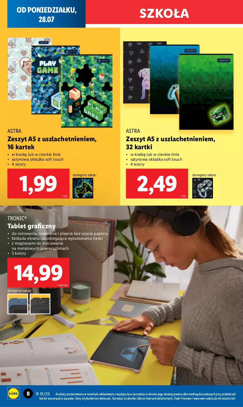 Gazetka promocyjna Lidl - GAZETKA - ważna 28.07 do 02.08.2025 - strona 8 - produkty: Gra, Papier, Tablet