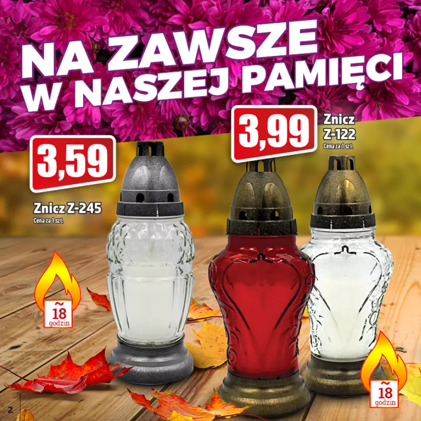 Gazetka promocyjna Topaz - Gazetka - ważna 06.10 do 10.11.2022 - strona 2 - produkty: Znicz