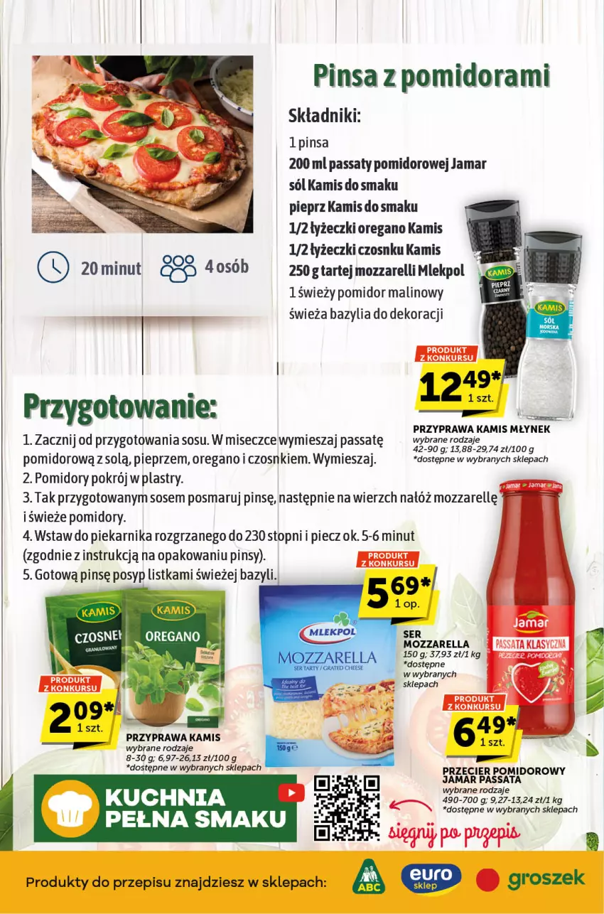 Gazetka promocyjna ABC - ważna 05.09 do 17.09.2024 - strona 2 - produkty: Bazyl, Bazylia, Kamis, Kuchnia, Młynek, Mozzarella, Piec, Piekarnik, Pieprz, Pomidor malinowy, Pomidory, Ser, Sól, Sos, Top