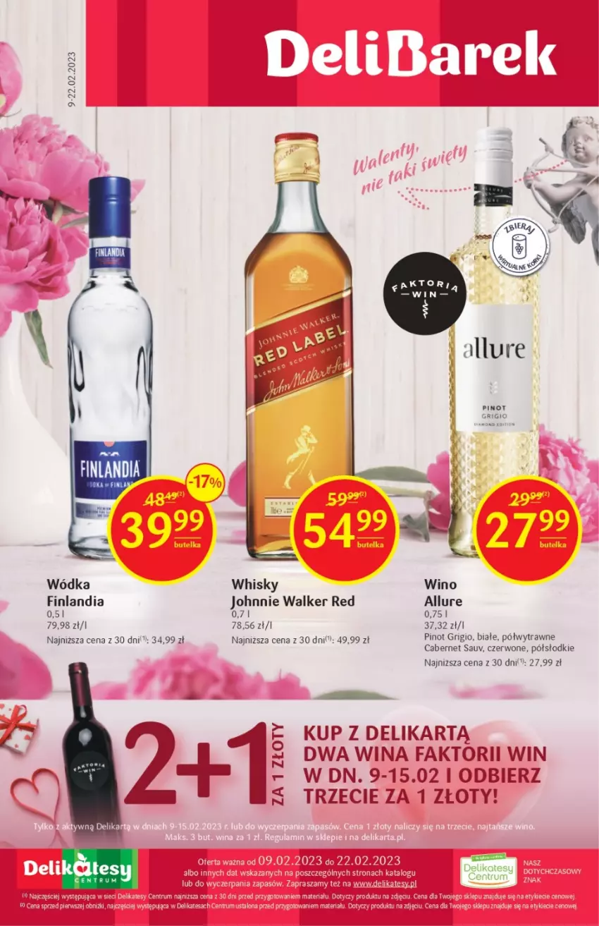 Gazetka promocyjna Delikatesy Centrum - Katalog alkoholowy DC06/07 - ważna 09.02 do 22.02.2023 - strona 1 - produkty: Fa, Finlandia, Johnnie Walker, Pinot Grigio, Whisky, Wino, Wódka