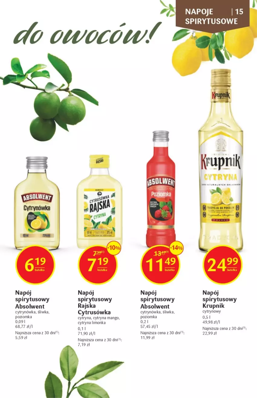 Gazetka promocyjna Delikatesy Centrum - Katalog alkoholowy DC06/07 - ważna 09.02 do 22.02.2023 - strona 15 - produkty: Krupnik, Limonka, Mango, Napój, Napoje