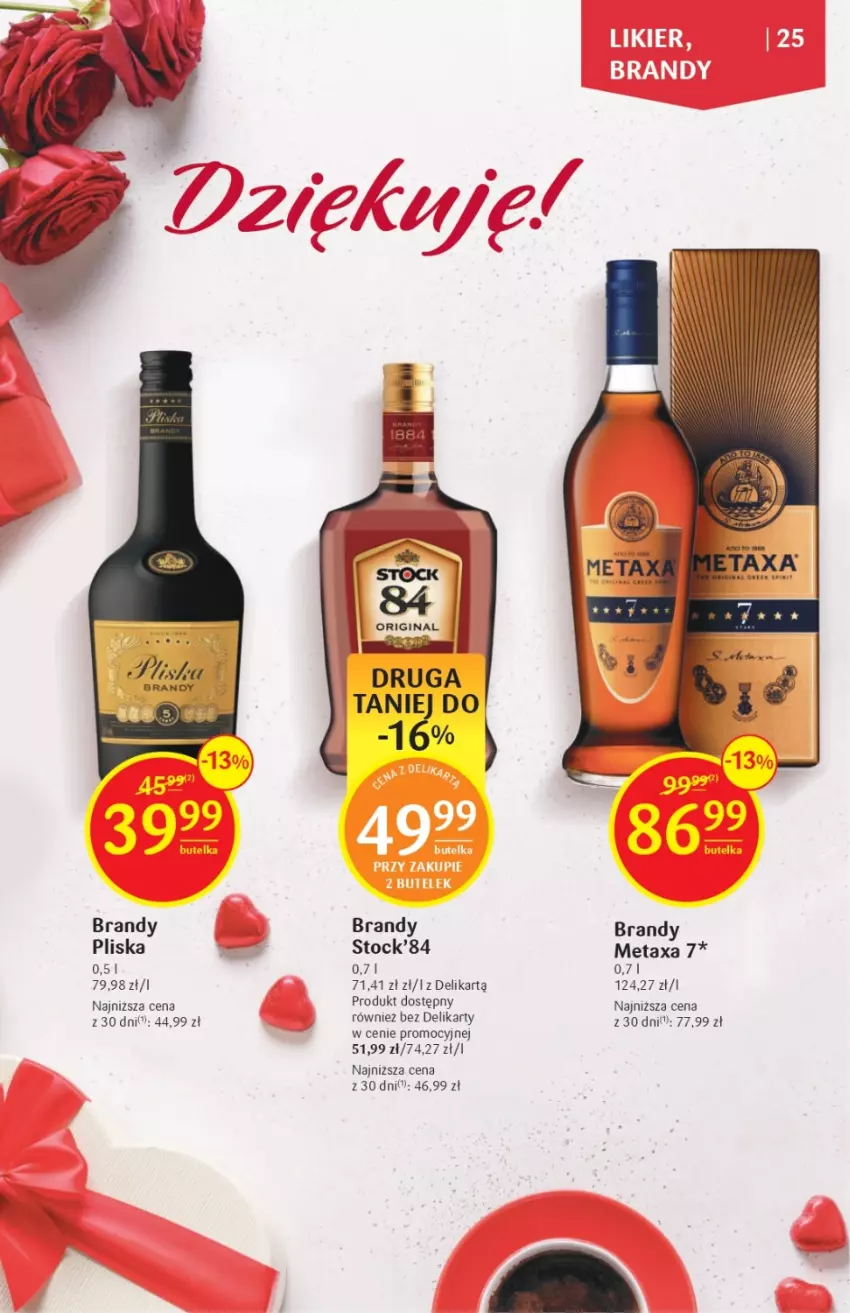 Gazetka promocyjna Delikatesy Centrum - Katalog alkoholowy DC06/07 - ważna 09.02 do 22.02.2023 - strona 25 - produkty: Brandy, Metaxa, Pliska, Stock