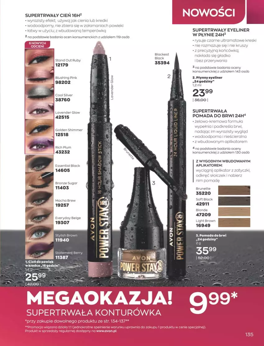 Gazetka promocyjna Avon - Katalog Avon 11/2021 kampania listopad - ważna 01.11 do 30.11.2021 - strona 131 - produkty: Cień, Lack, LG, Pomada, Pomada do brwi, Por