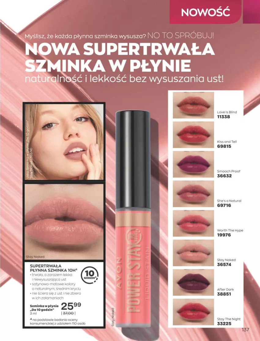 Gazetka promocyjna Avon - Katalog Avon 11/2021 kampania listopad - ważna 01.11 do 30.11.2021 - strona 133 - produkty: Inka, Szminka