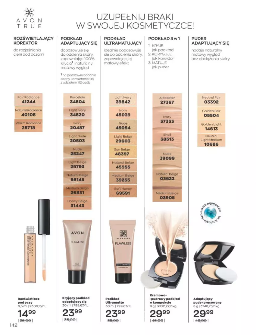 Gazetka promocyjna Avon - Katalog Avon 11/2021 kampania listopad - ważna 01.11 do 30.11.2021 - strona 138 - produkty: Podkład, Puder, Puder prasowany, Rama