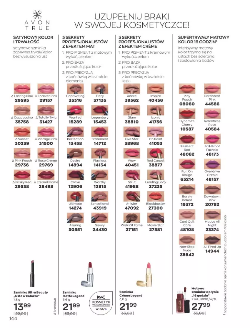 Gazetka promocyjna Avon - Katalog Avon 11/2021 kampania listopad - ważna 01.11 do 30.11.2021 - strona 140 - produkty: Cappuccino, Fa, Inka, Kret, Szminka, Top