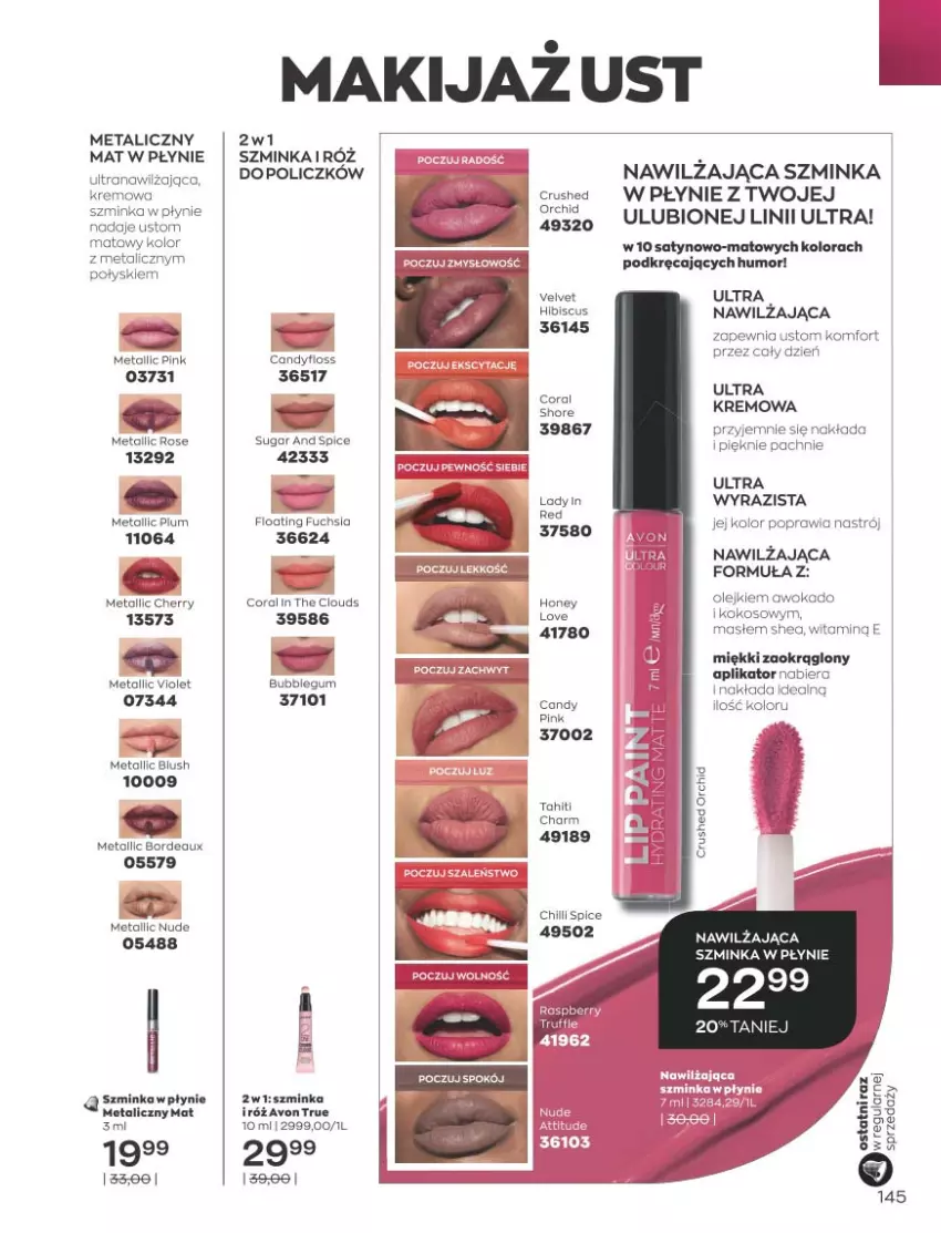 Gazetka promocyjna Avon - Katalog Avon 11/2021 kampania listopad - ważna 01.11 do 30.11.2021 - strona 141 - produkty: Candy, Inka, Kokos, Makijaż, Olej, Róż do policzków, Szminka, Tera, Tran, Velvet