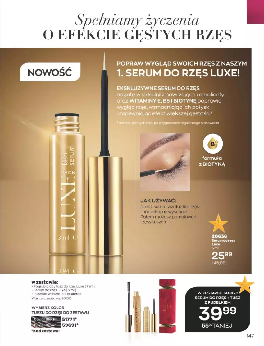 Gazetka promocyjna Avon - Katalog Avon 11/2021 kampania listopad - ważna 01.11 do 30.11.2021 - strona 143 - produkty: Cukier, Pudełko, Rum, Ser, Serum, Tusz