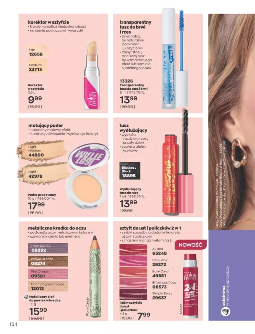 Gazetka promocyjna Avon - Katalog Avon 11/2021 kampania listopad - ważna 01.11 do 30.11.2021 - strona 150 - produkty: Cień, Eveline, Fa, Kredka, Lack, Mango, Olej, Puder, Puder prasowany, Tran, Tusz